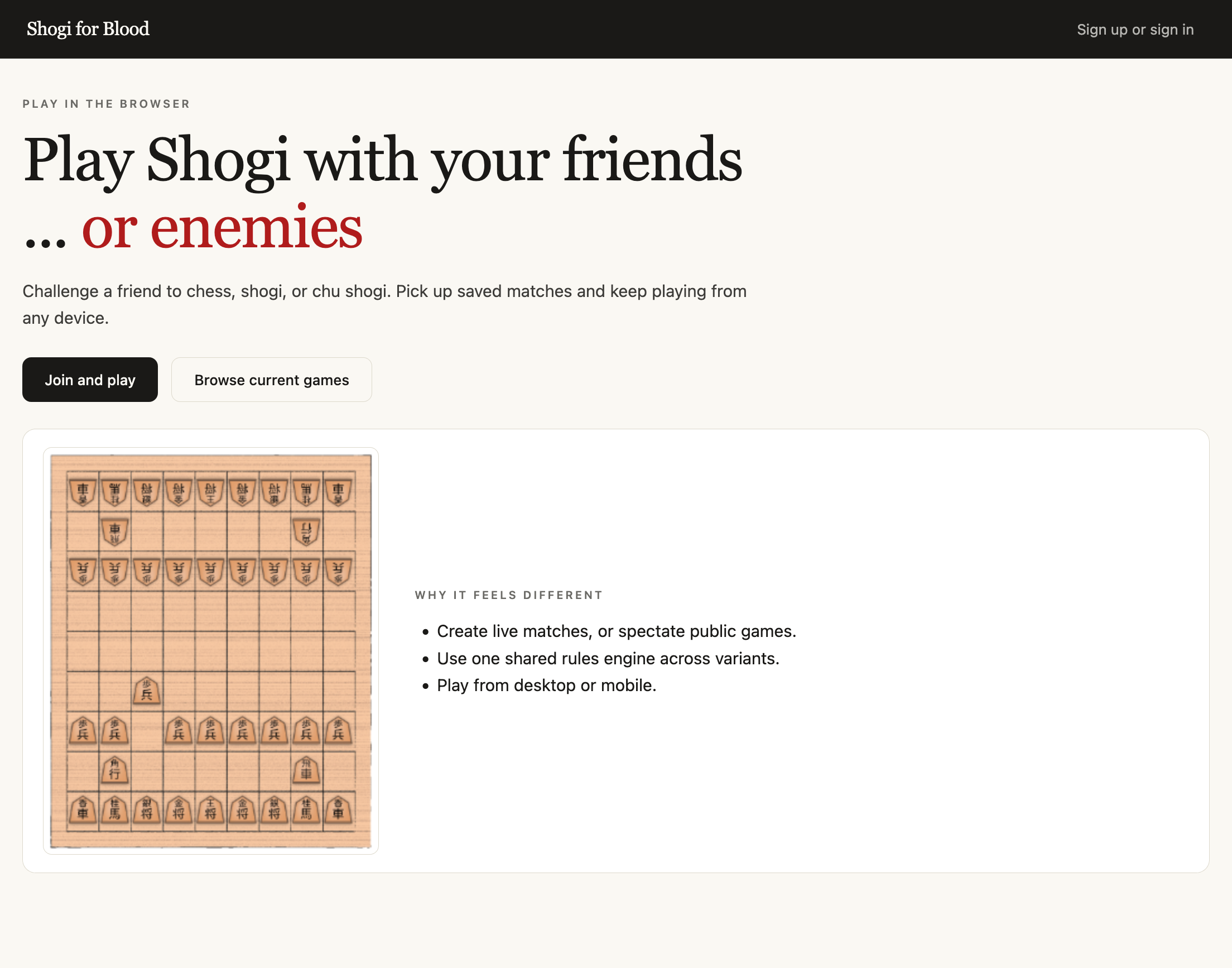 Shogi for Blood